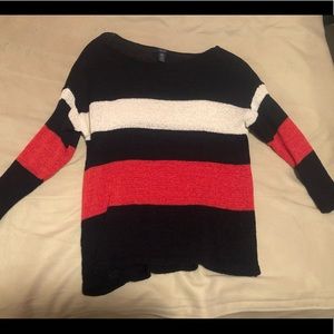 Red white and blue sweater